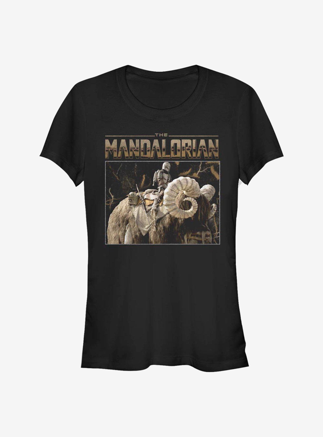 Star Wars The Mandalorian Bantha Ride Girls T-Shirt, BLACK, hi-res