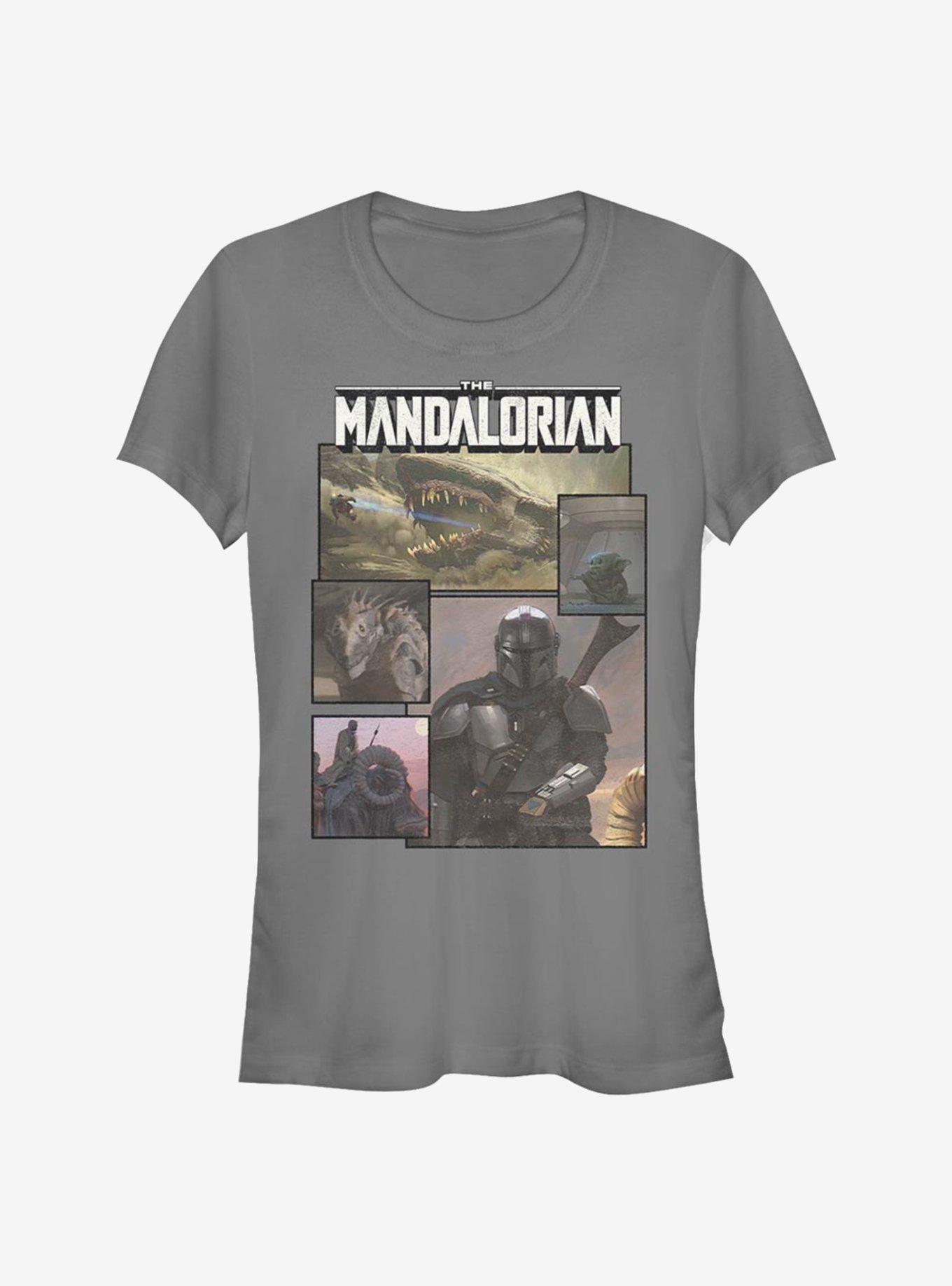 Star Wars The Mandalorian Panels Girls T-Shirt