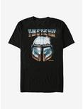 Star Wars The Mandalorian Chrome Helmet T-Shirt, BLACK, hi-res