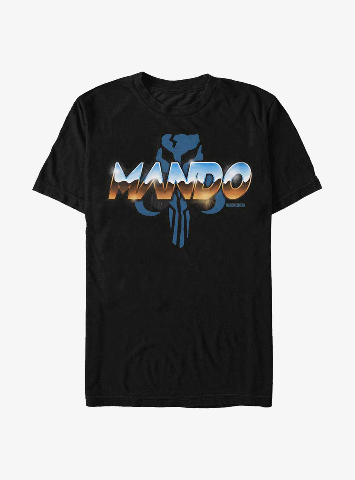 Star Wars The Mandalorian Mando Chrome Logo T-Shirt, , hi-res
