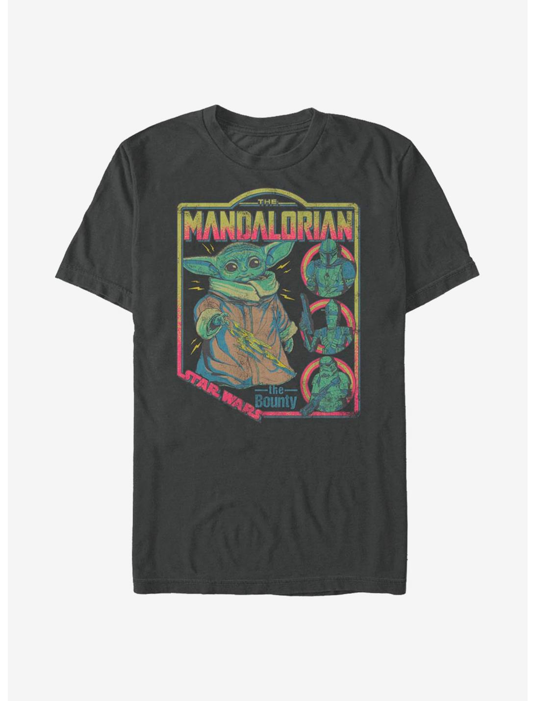 Star Wars The Mandalorian The Child Bounty Poster T-Shirt, CHARCOAL, hi-res