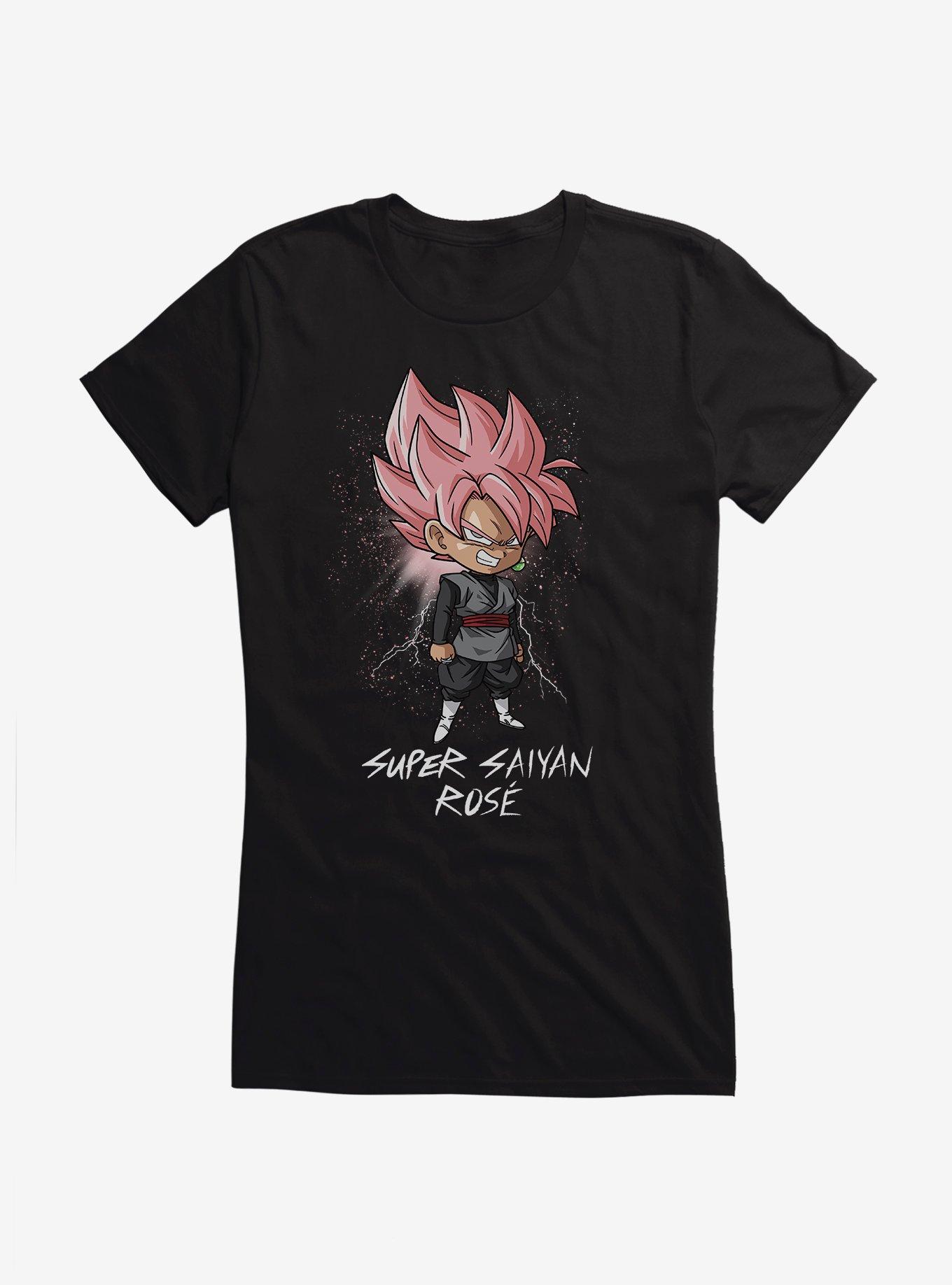 Dragon Ball Super Super Saiyan Ros?oku Black Chibi Girls T-Shirt, BLACK, hi-res