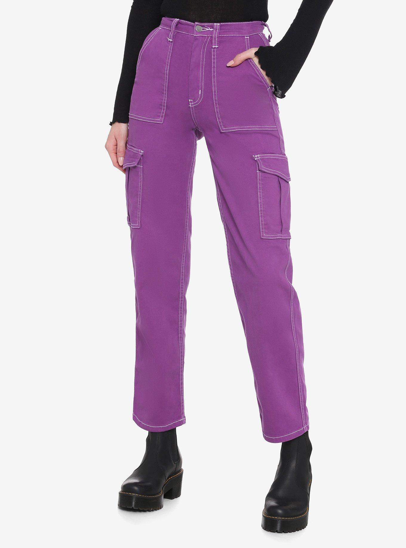 Purple Carpenter Pants, PURPLE, hi-res