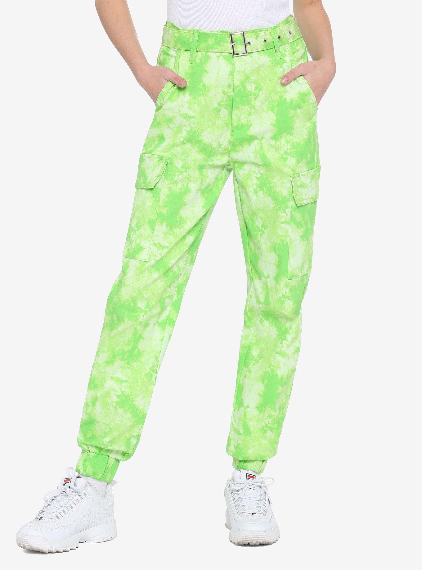 Green Tie Dye Cargo Pants - GBNY