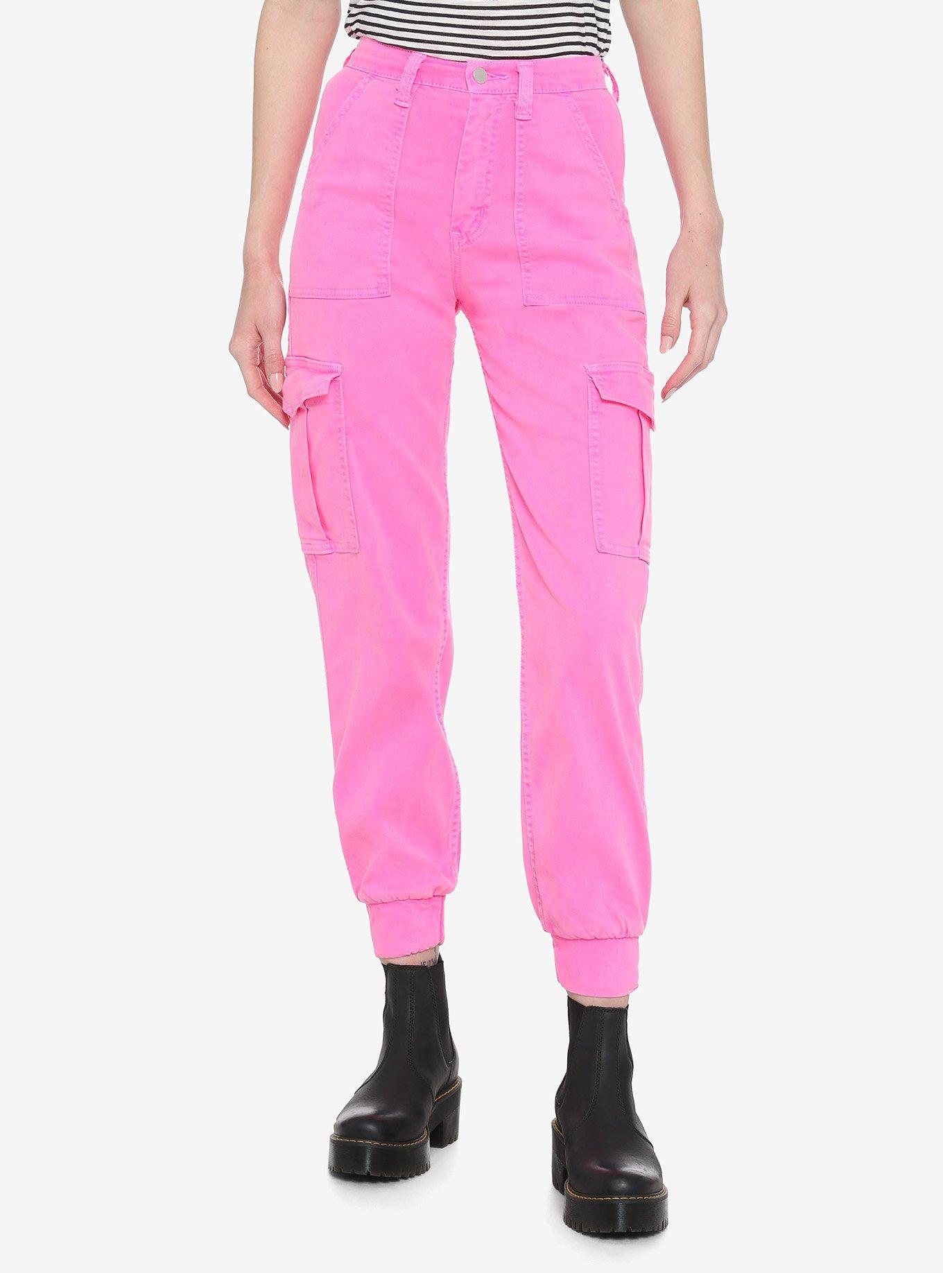 Pink Cargo Joggers