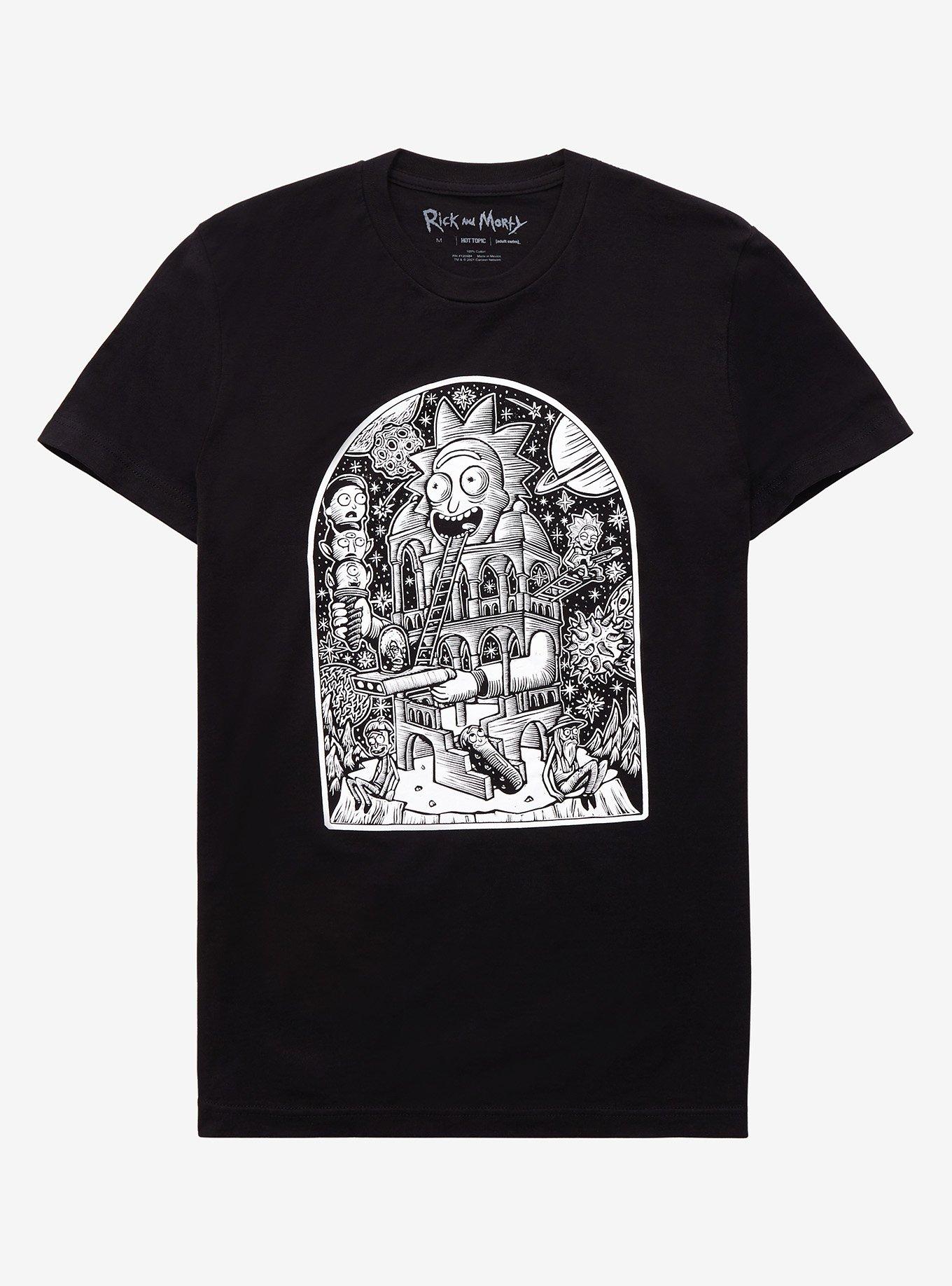 Rick And Morty Temple Of Rick T-Shirt, BLACK, hi-res