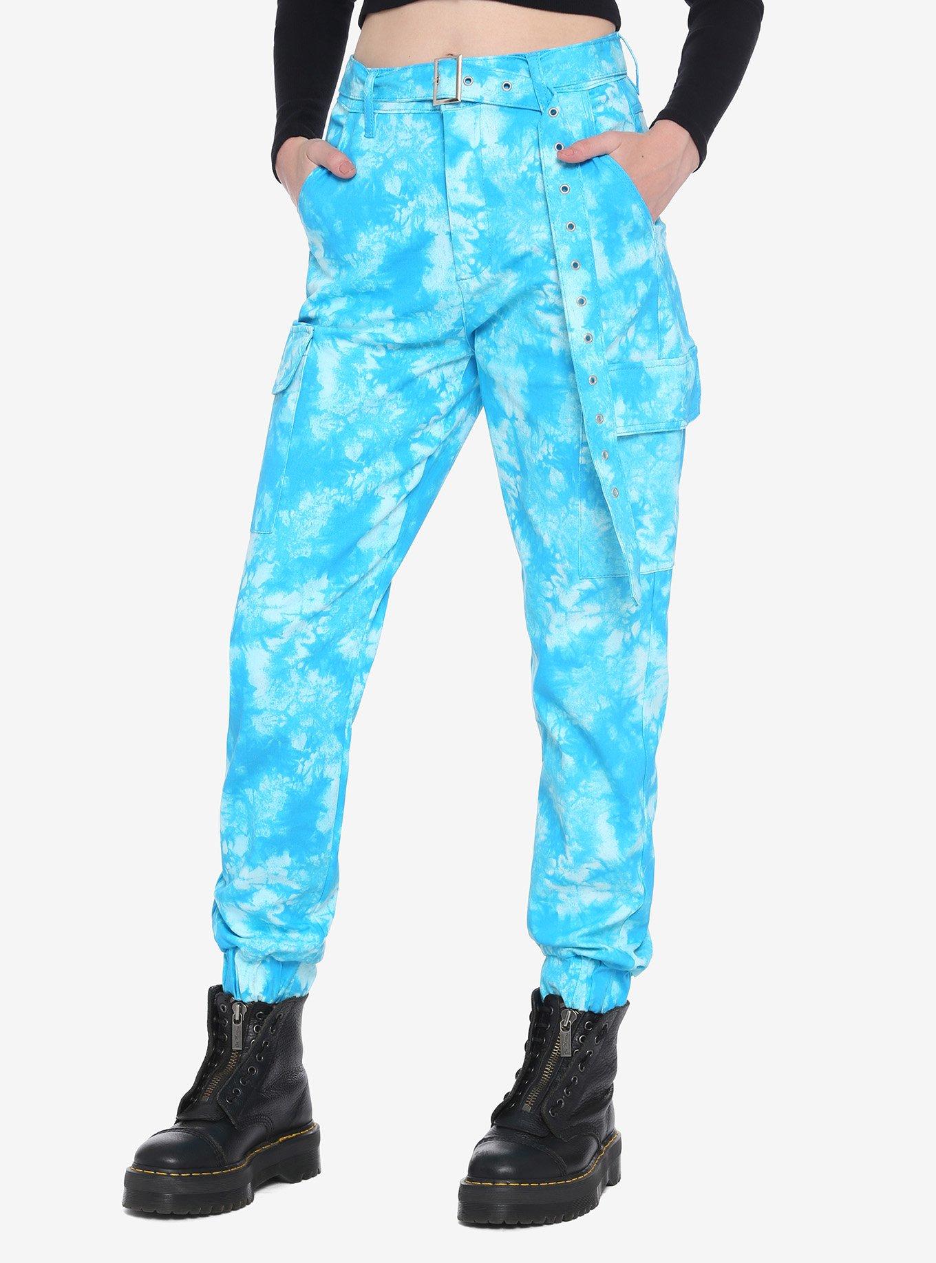 blue dye pants