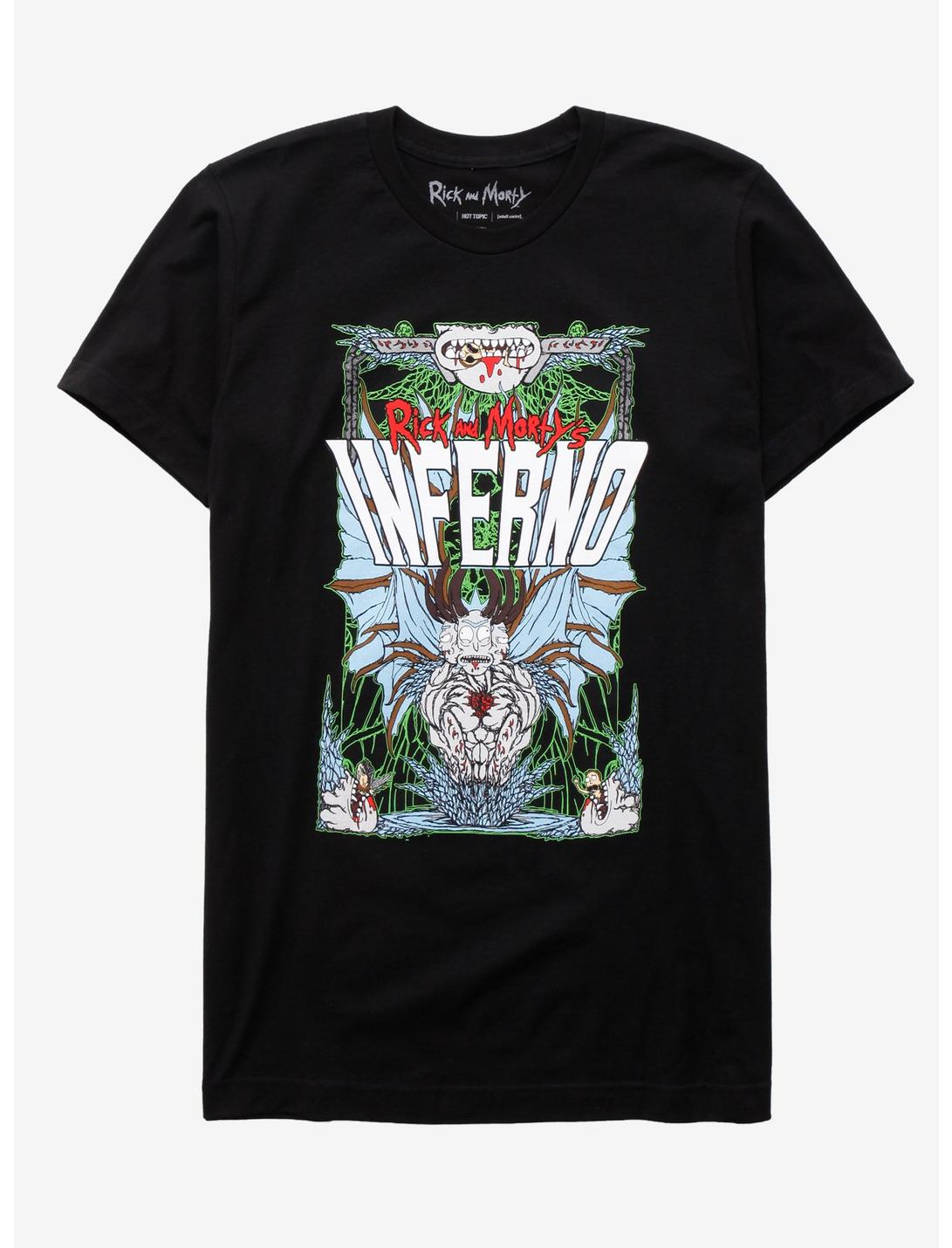 Rick And Morty Inferno T-Shirt, BLACK, hi-res