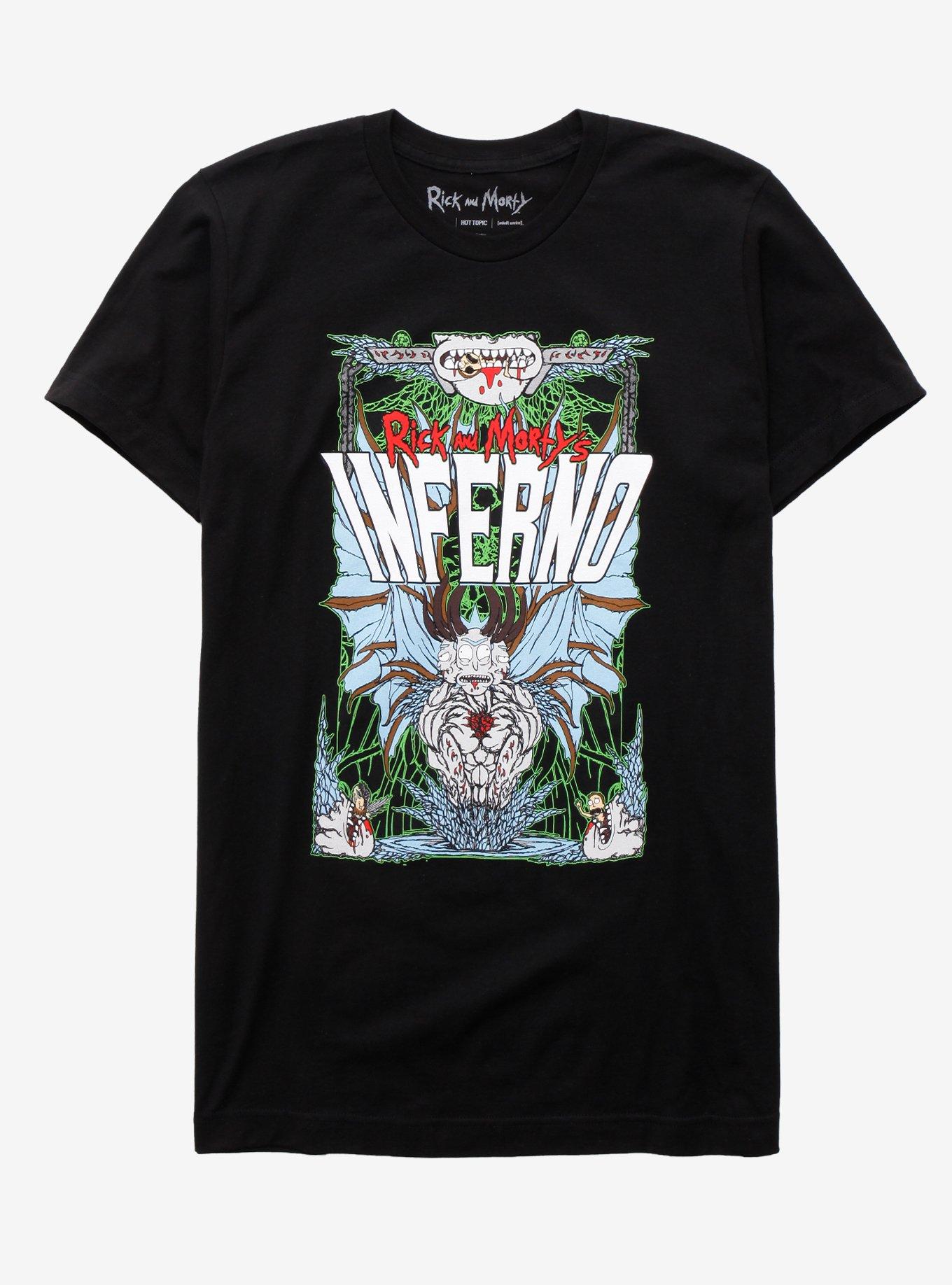 Rick And Morty Inferno T-Shirt, BLACK, hi-res