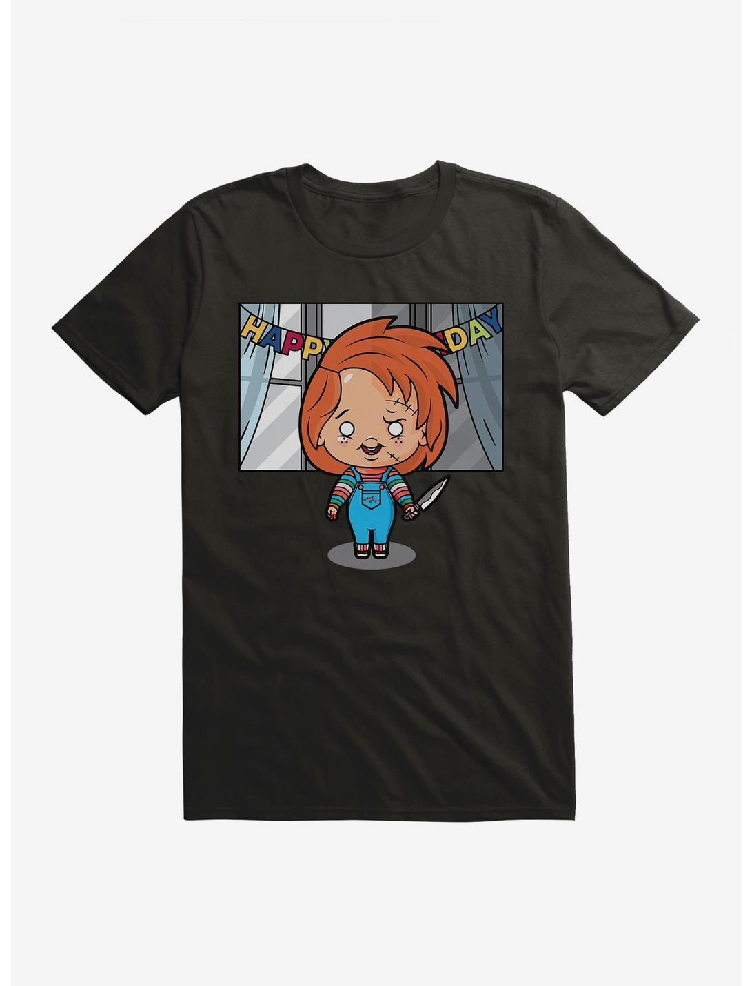Chucky Animated Bday T-Shirt, BLACK, hi-res
