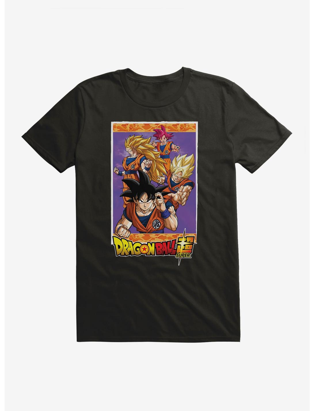 Dragon Ball Super Goku Transformations T-Shirt, BLACK, hi-res