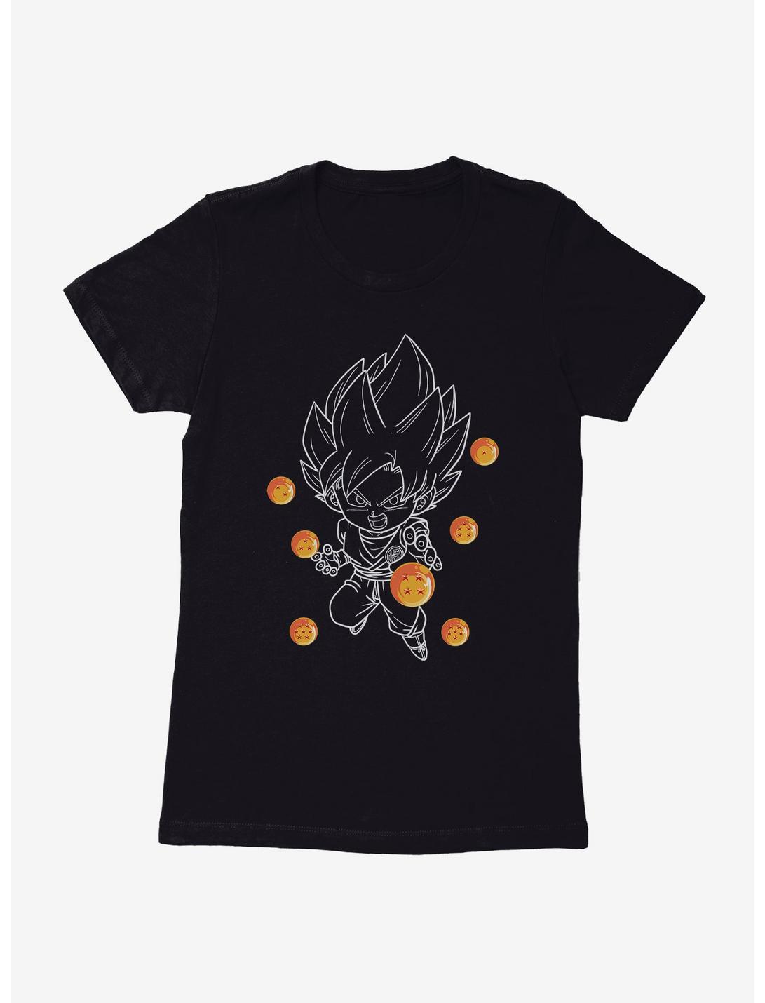 Dragon Ball Super Chibi Goku Saiyan Womens T-Shirt, BLACK, hi-res