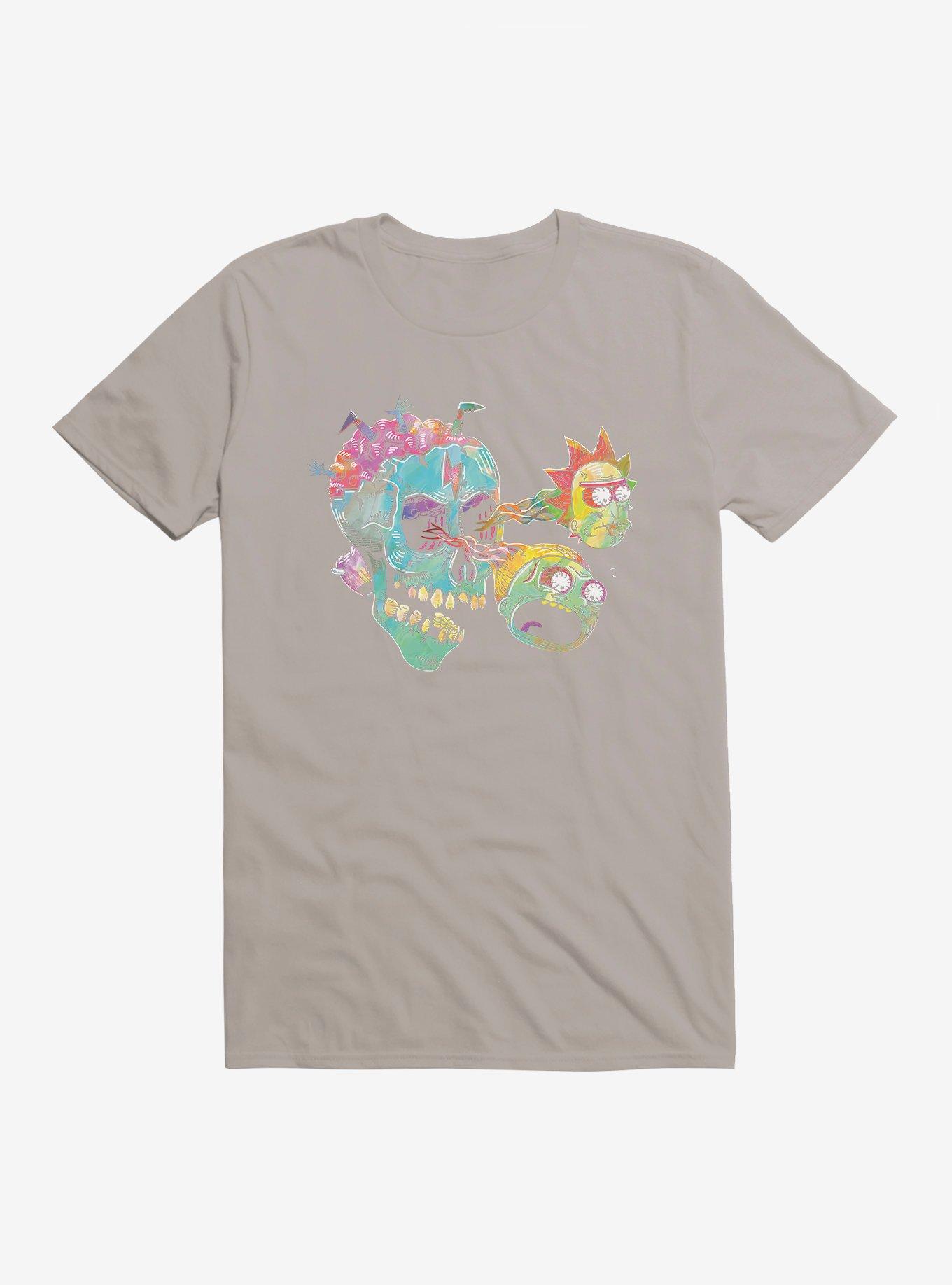 Rick And Morty Skull Eyes T-Shirt, LIGHT GREY, hi-res