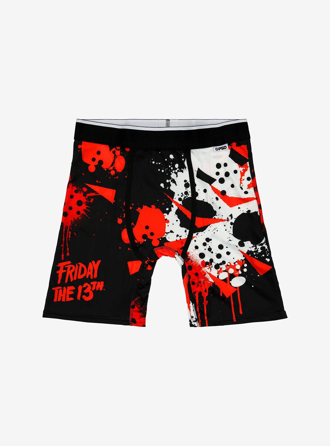 Friday The 13th Jason Mask Splatter Boxer Briefs, MULTI, hi-res