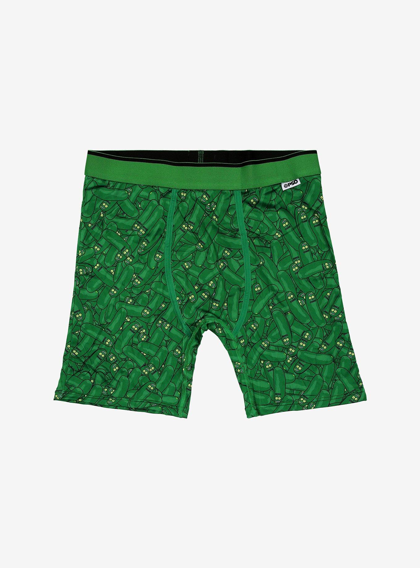 PSD Men's Rick and Morty Pickle Boxer Brief Underwear