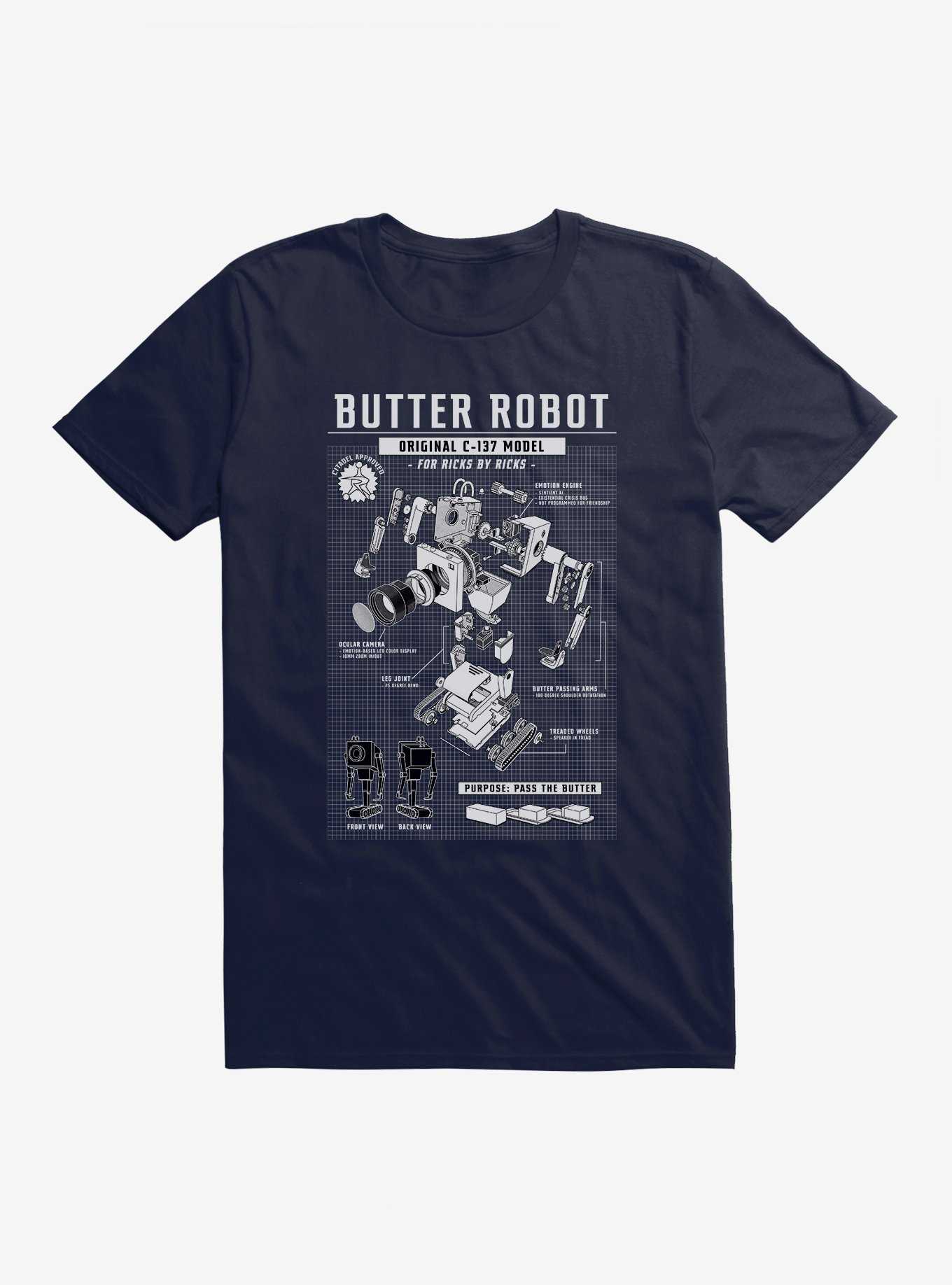 Rick And Morty Butter Robot Original Model T-Shirt Hot Topic Exclusive, , hi-res