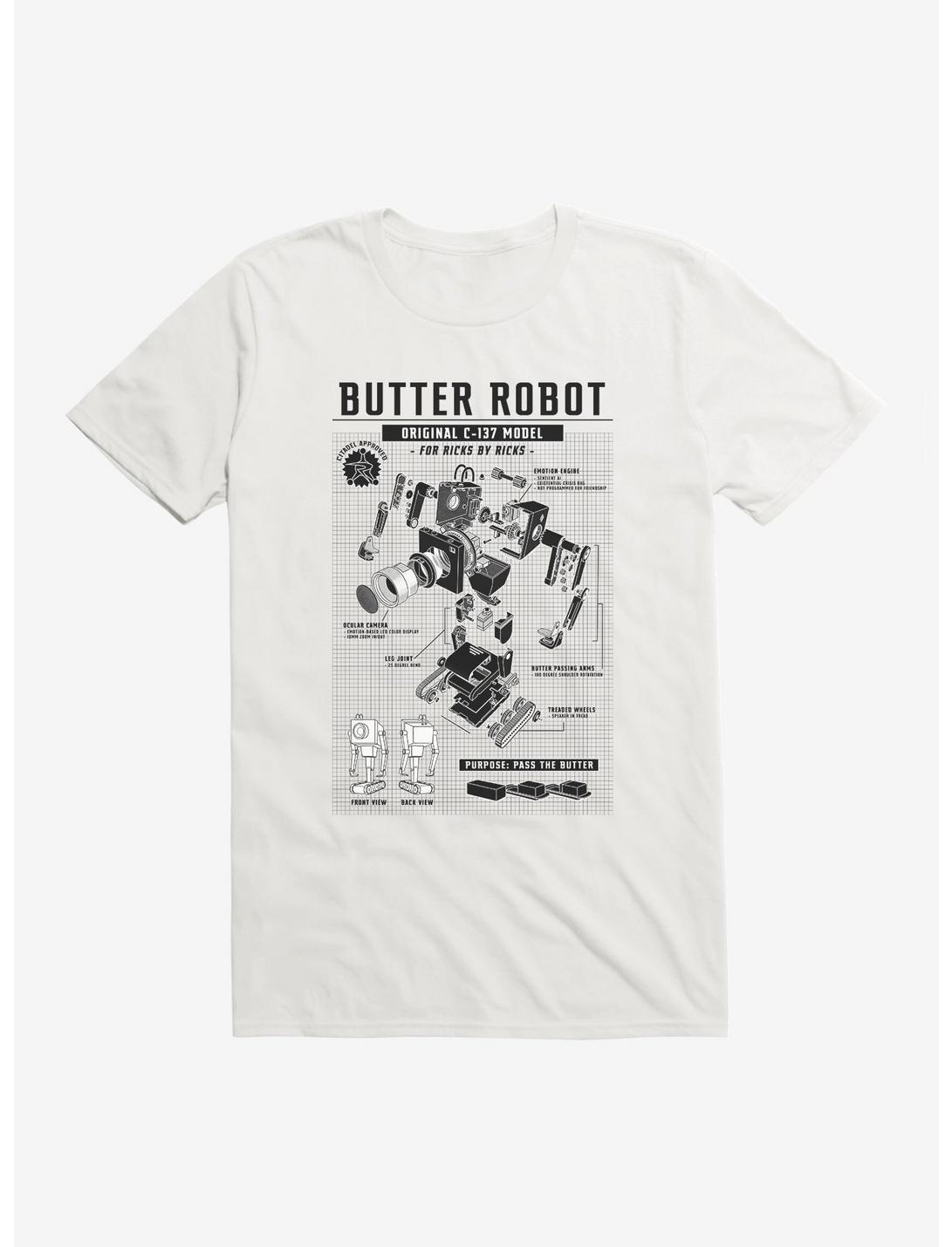 Rick And Morty Butter Robot Original Model T-Shirt Hot Topic Exclusive, WHITE, hi-res