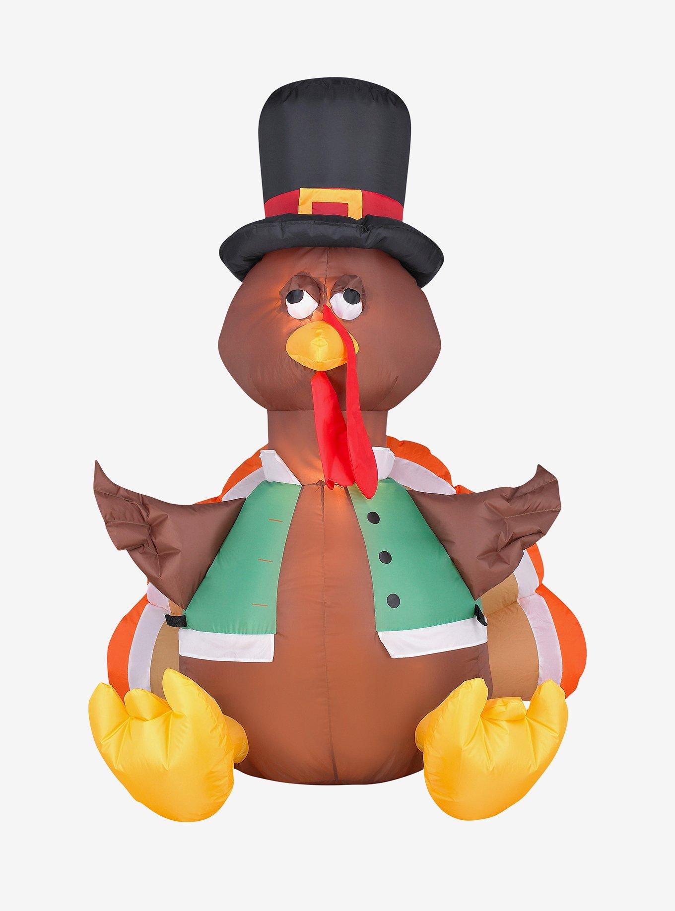 Happy Turkey Thanksgiving Inflatable Décor, , hi-res