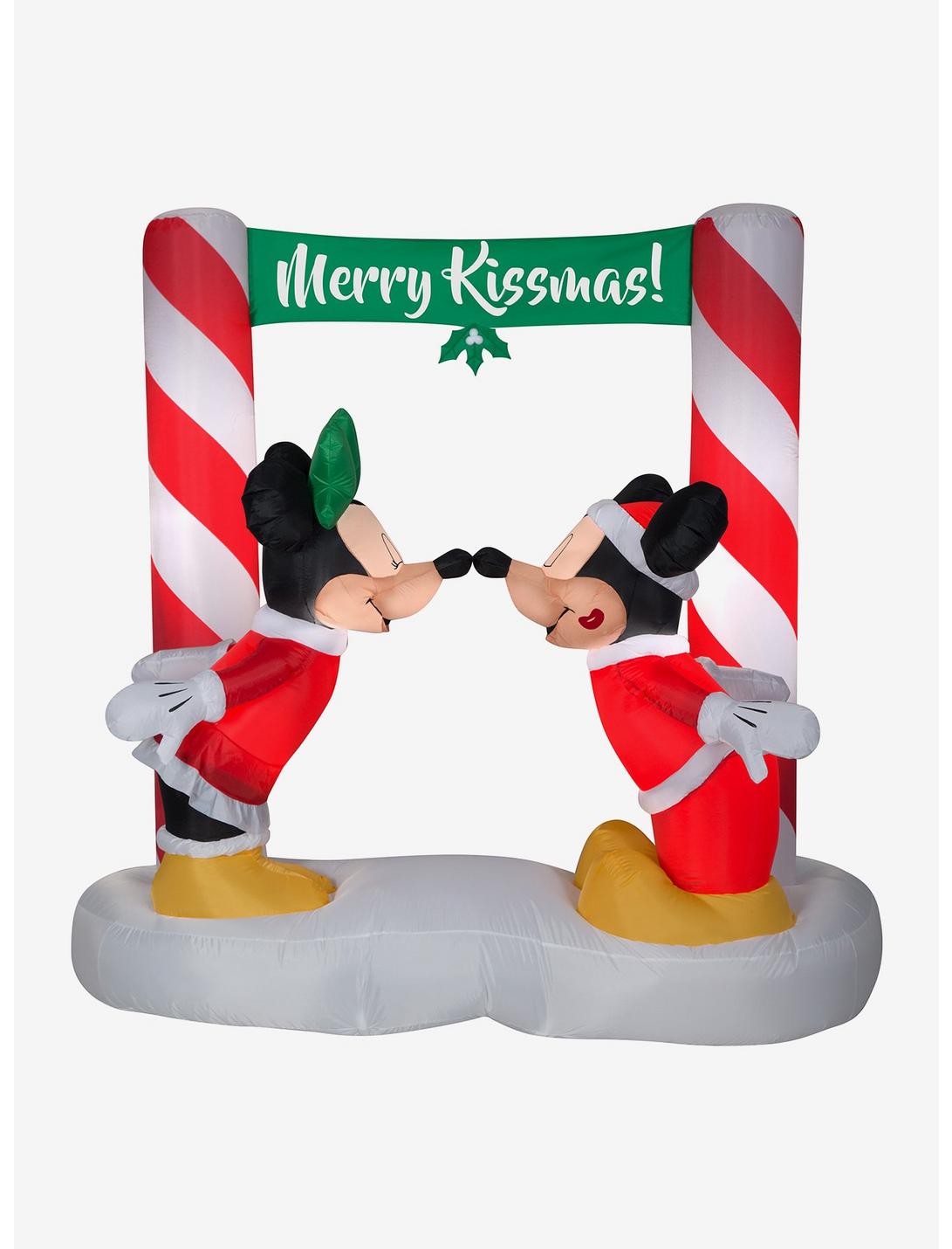 Disney Mickey and Minnie Mouse Mistletoe Banner Airblown, , hi-res
