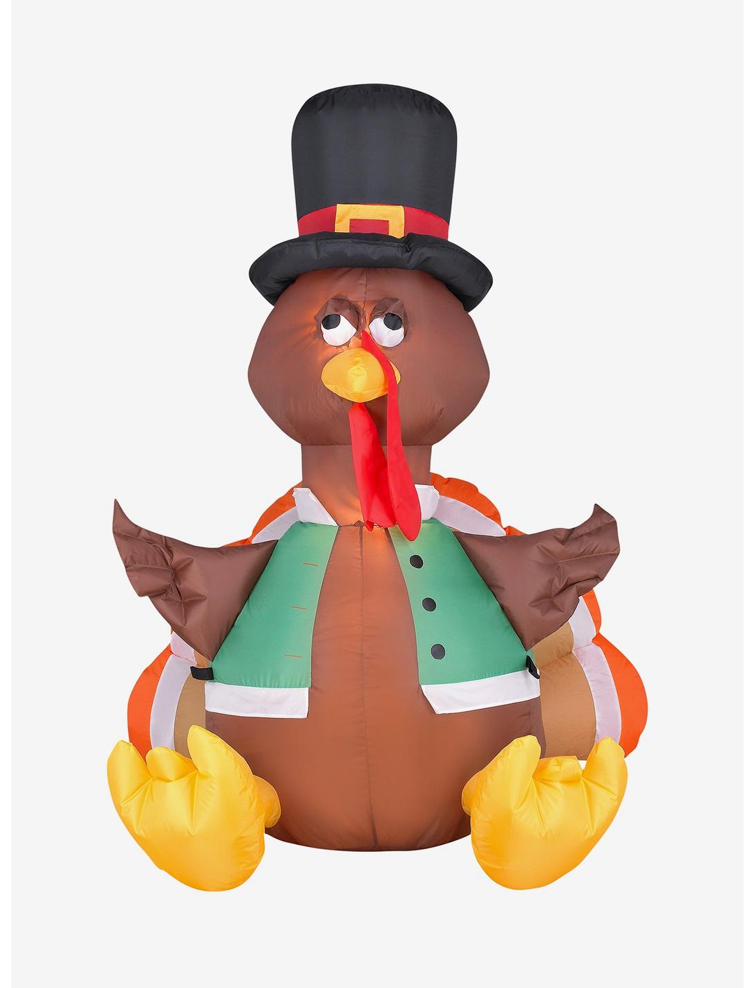 Happy Turkey Thanksgiving Inflatable Décor, , hi-res