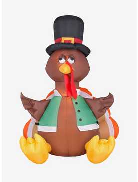 Happy Turkey Thanksgiving Inflatable Décor, , hi-res