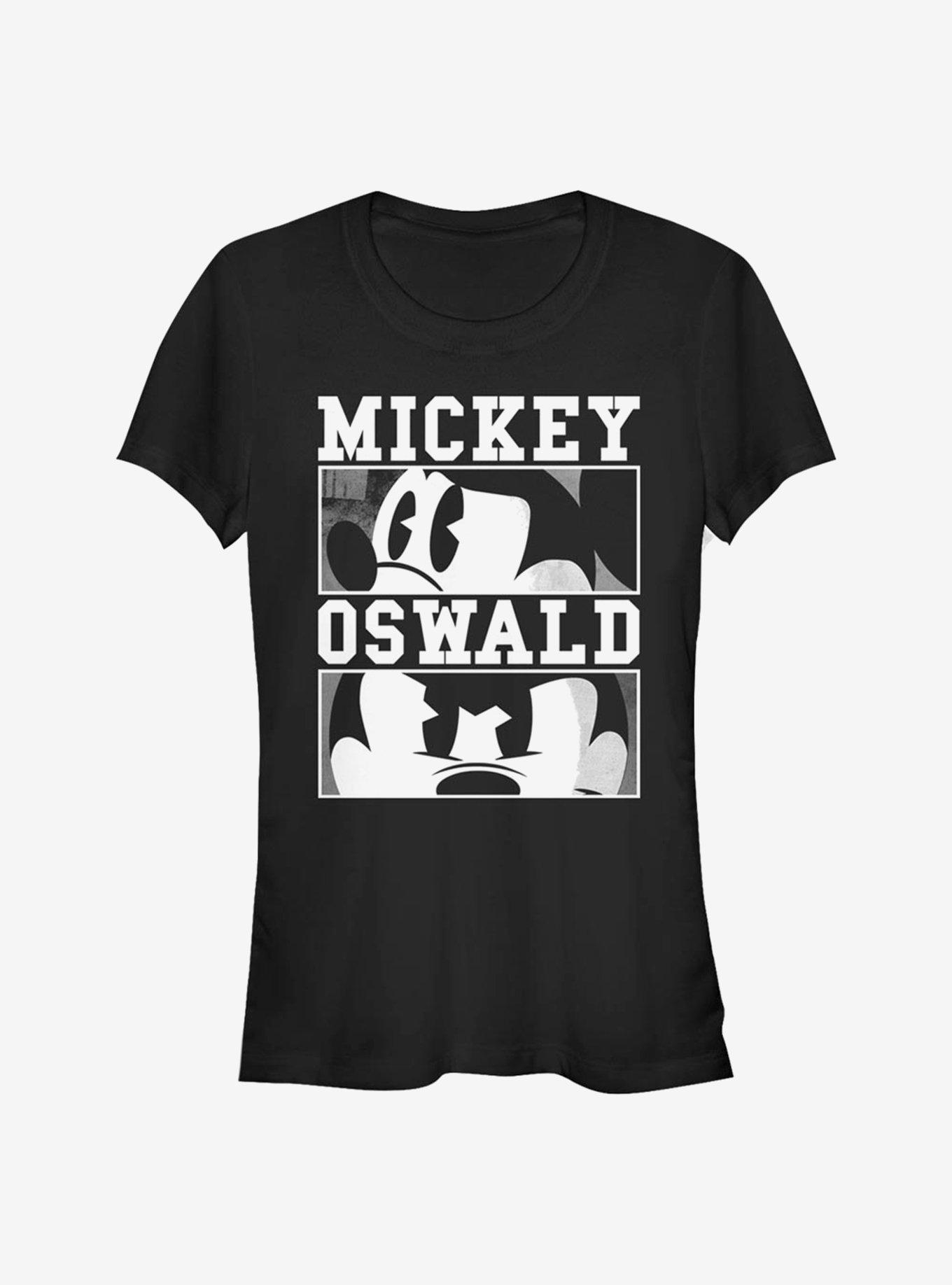 Disney Epic Mickey Character Lockups B&W Girls T-Shirt, BLACK, hi-res