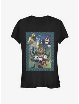 Disney Epic Mickey Characters Group Poster Style Girls T-Shirt, , hi-res