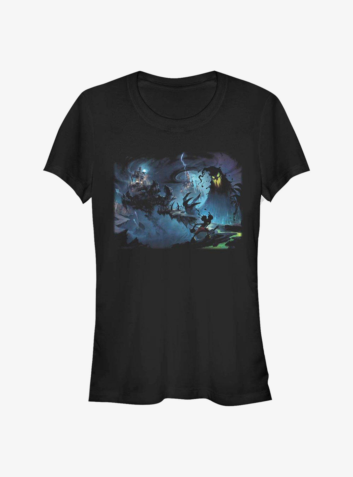 Disney Epic Mickey Inky Environment Girls T-Shirt, BLACK, hi-res