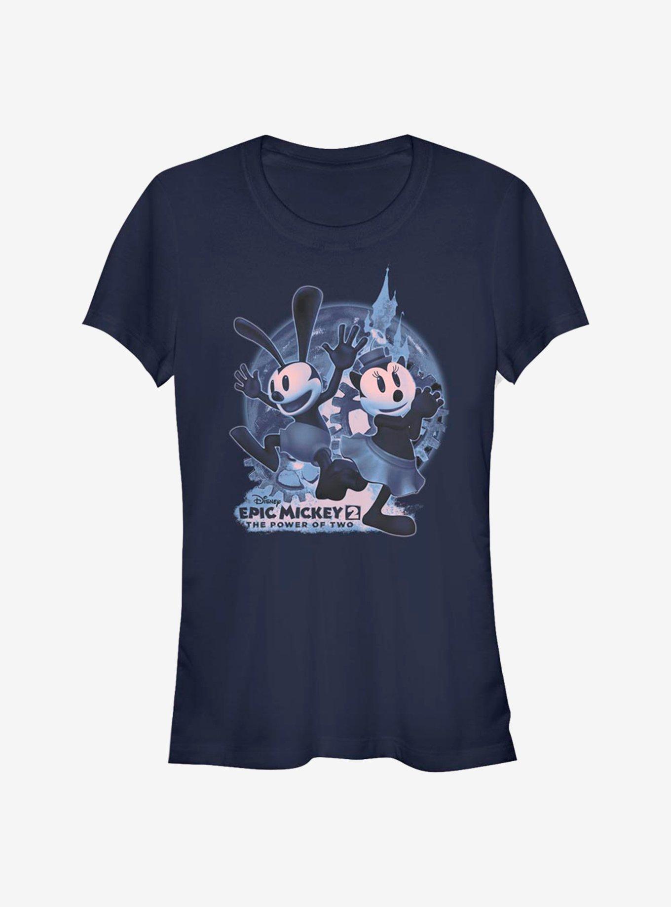 Disney Epic Mickey Oswald And Ortensia Moon Girls T-Shirt, NAVY, hi-res
