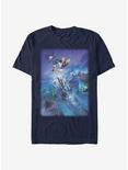 Disney Epic Mickey Flying By Poster T-Shirt, NAVY, hi-res