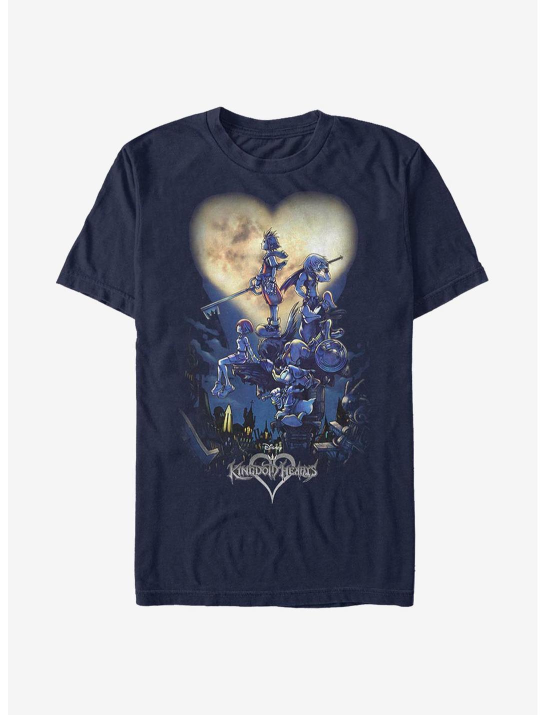 Disney Kingdom Hearts Poster Logo T-Shirt, NAVY, hi-res