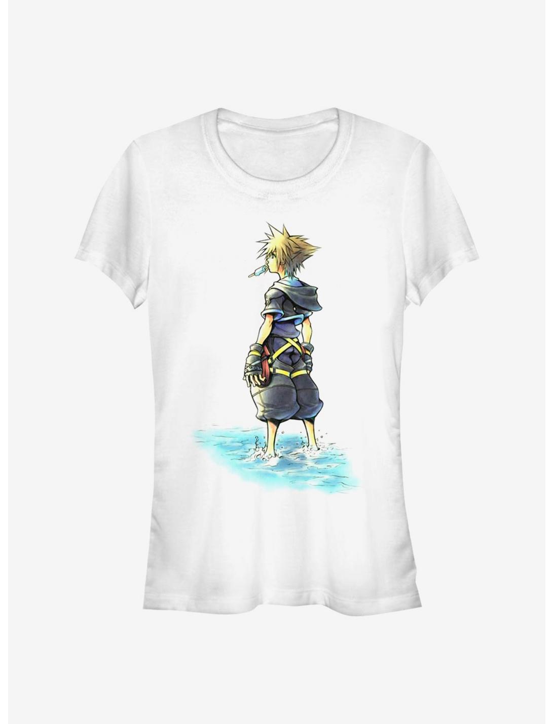 Disney Kingdom Hearts Feet Wet Girls T-Shirt, WHITE, hi-res