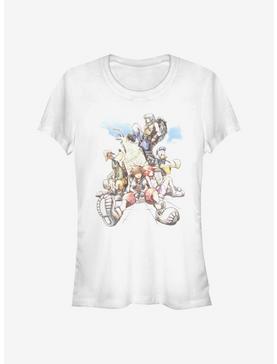 Disney Kingdom Hearts Group In The Clouds Girls T-Shirt, , hi-res