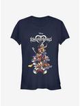 Disney Kingdom Hearts Group With Logo Girls T-Shirt, NAVY, hi-res