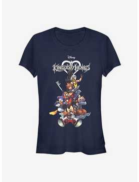 Disney Kingdom Hearts Group With Logo Girls T-Shirt, , hi-res