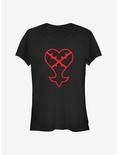 Disney Kingdom Hearts Heartless Symbol Girls T-Shirt, BLACK, hi-res