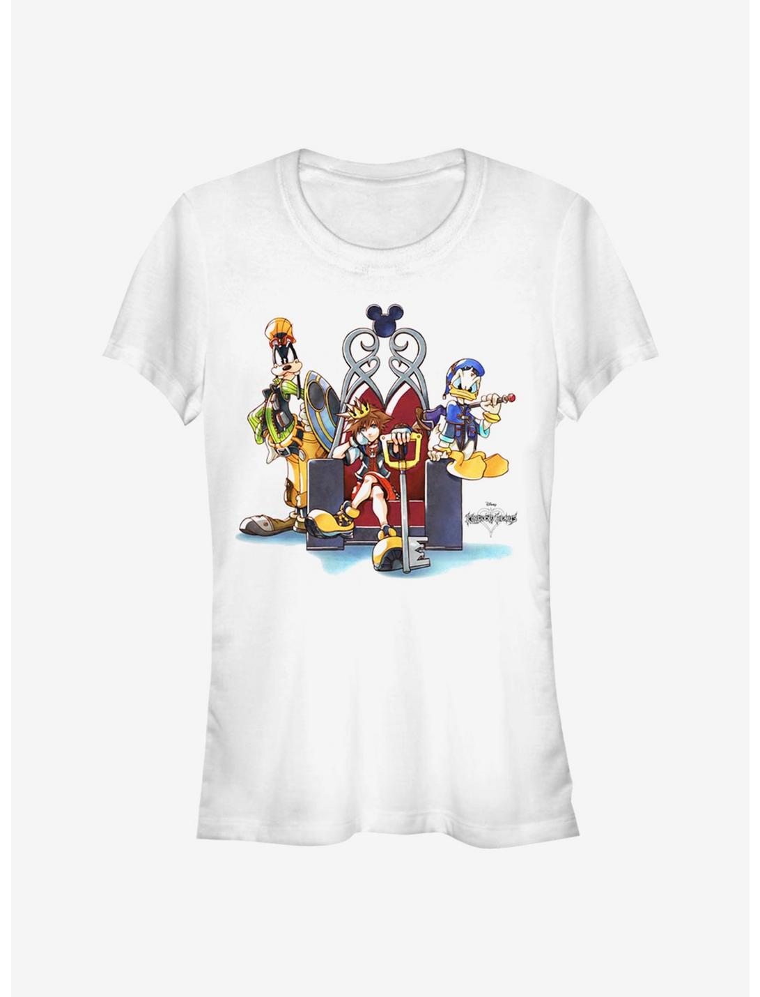 Disney Kingdom Hearts In Chair Girls T-Shirt, WHITE, hi-res
