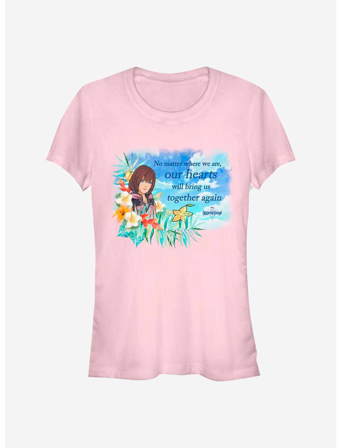 Disney Kingdom Hearts Kairi Floral Girls T-Shirt, LIGHT PINK, hi-res