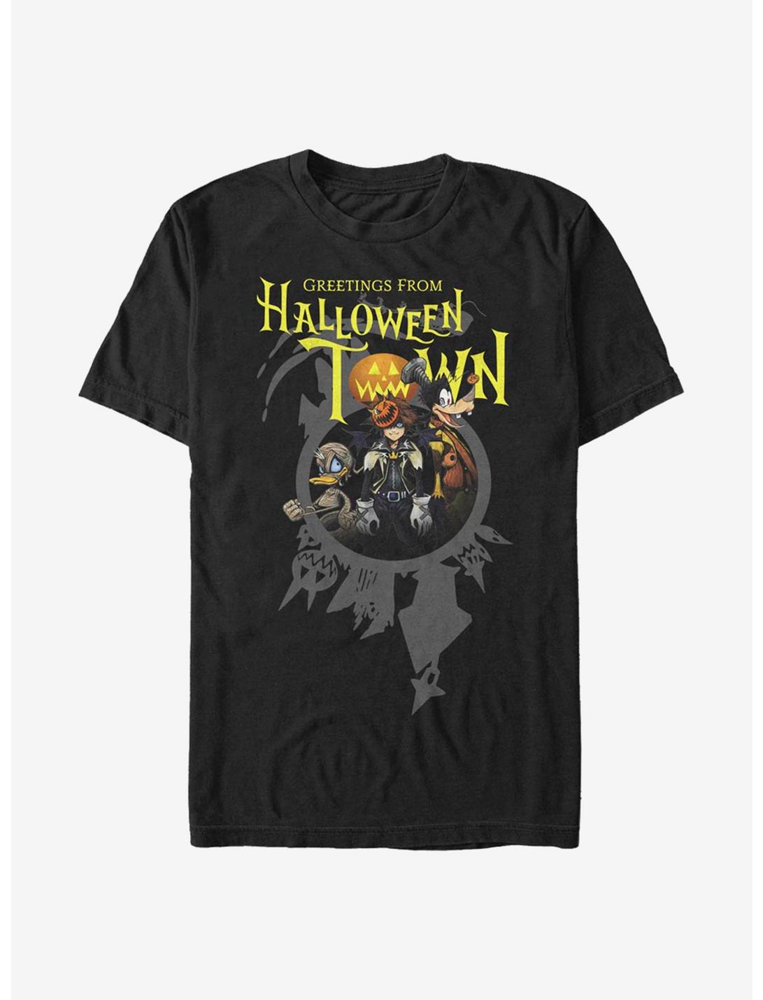 Disney Kingdom Hearts Greetings Halloween Town T-Shirt, BLACK, hi-res