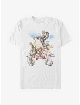 Disney Kingdom Hearts Group In The Clouds T-Shirt, , hi-res