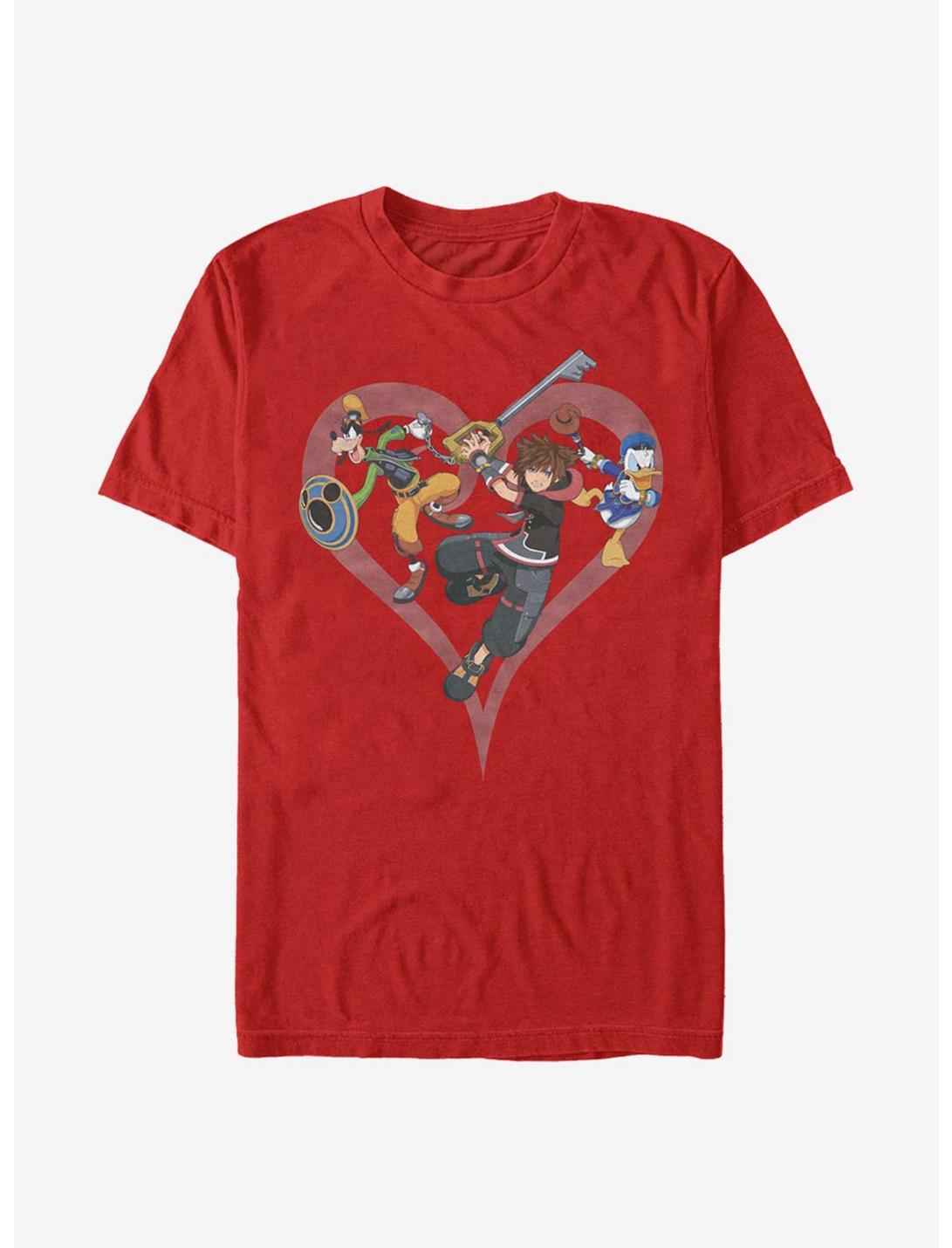 Disney Kingdom Hearts Sora Goofy Donald T-Shirt, RED, hi-res
