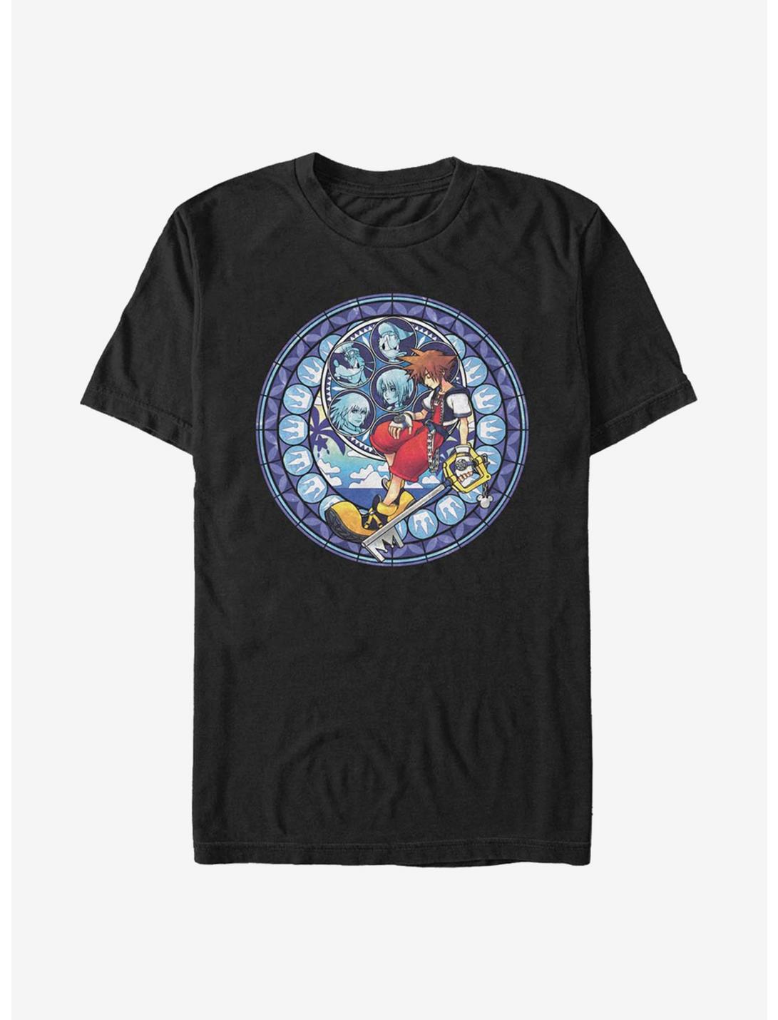 Disney Kingdom Hearts Stained Glass Sora T-Shirt, BLACK, hi-res
