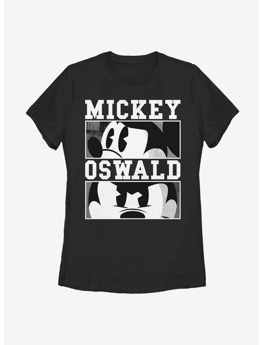 Disney Epic Mickey Oswald Mickey GrayscaleWomens T-Shirt, BLACK, hi-res