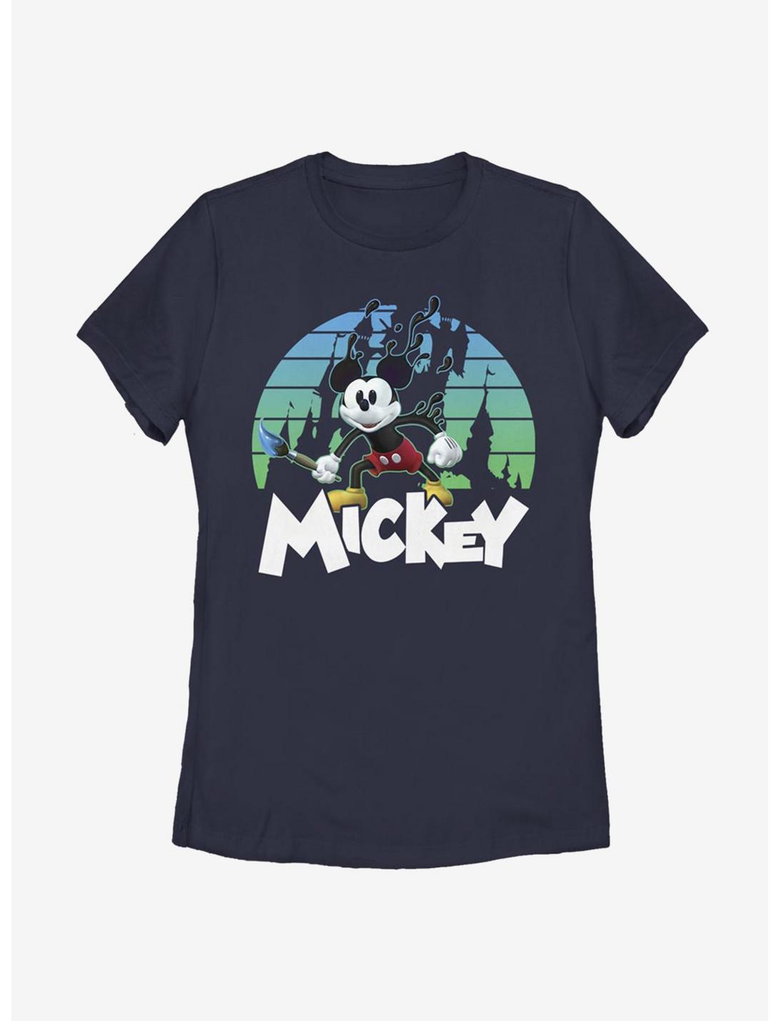 Disney Epic Mickey Retro Sunset Womens T-Shirt, NAVY, hi-res