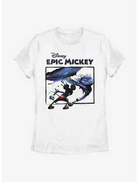 Disney Epic Mickey Paintbrush Splatter Womens T-Shirt, , hi-res