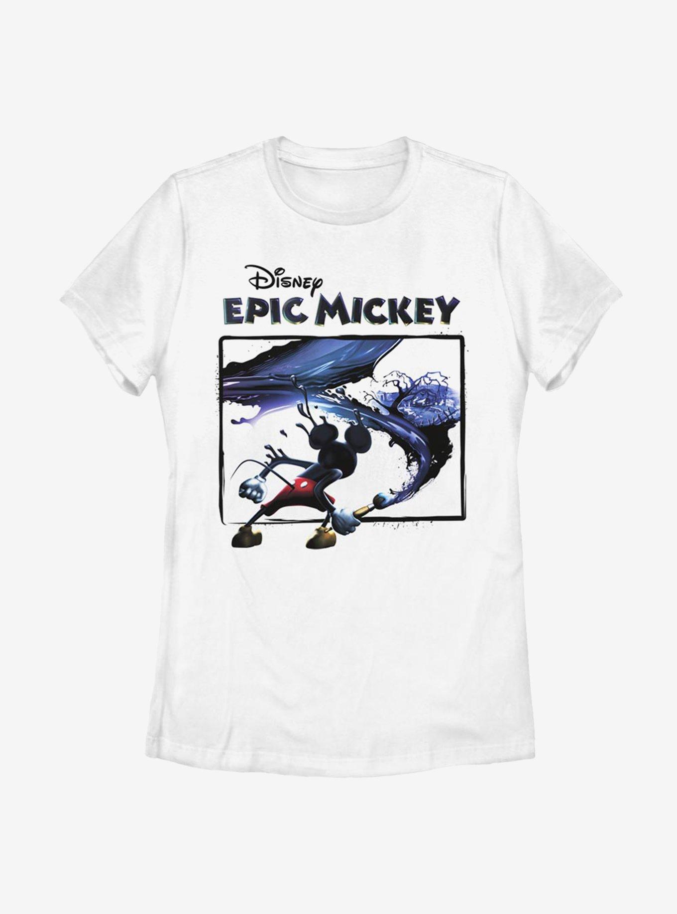 Disney Epic Mickey Paintbrush Splatter Womens T-Shirt, , hi-res