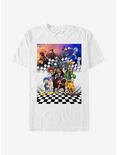 Disney Kingdom Hearts Group Checkers T-Shirt, WHITE, hi-res