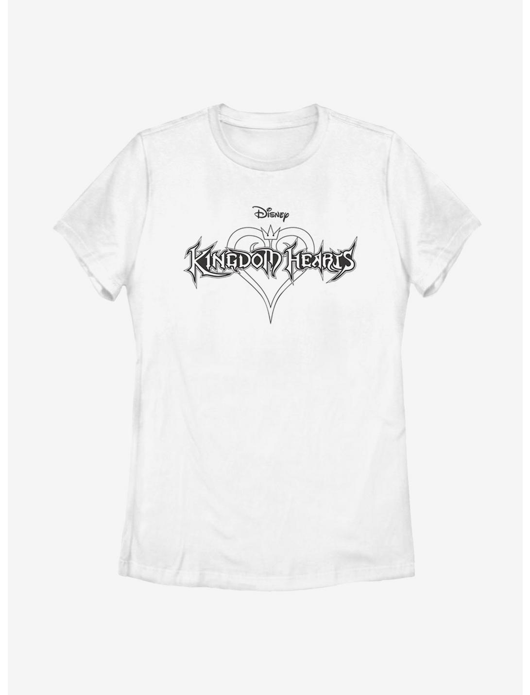 Disney Kingdom Hearts Black And White Womens T-Shirt, WHITE, hi-res