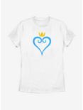 Disney Kingdom Hearts Heart And Crown Womens T-Shirt, WHITE, hi-res
