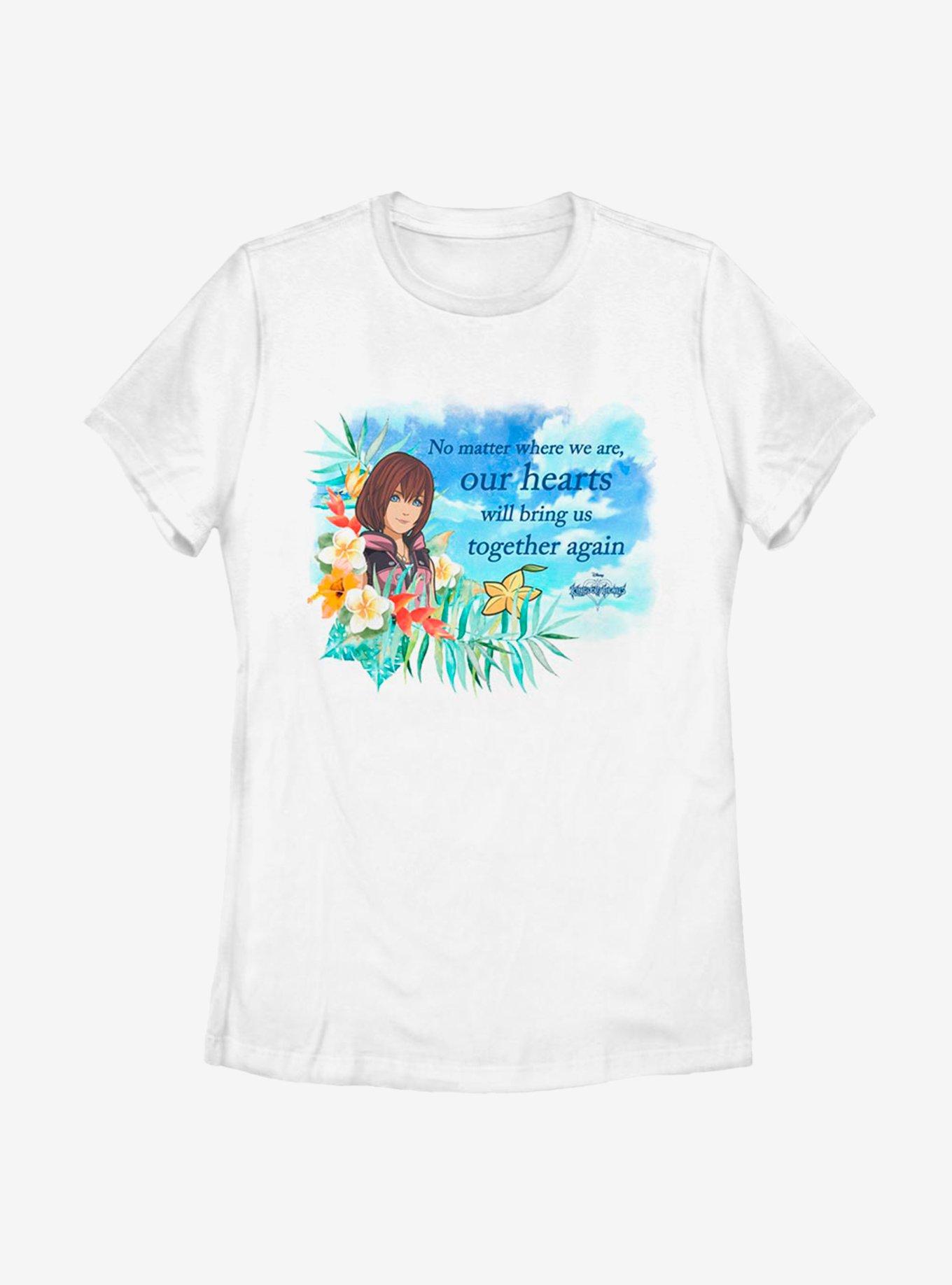 Disney Kingdom Hearts Kairi Floral Womens T-Shirt, WHITE, hi-res